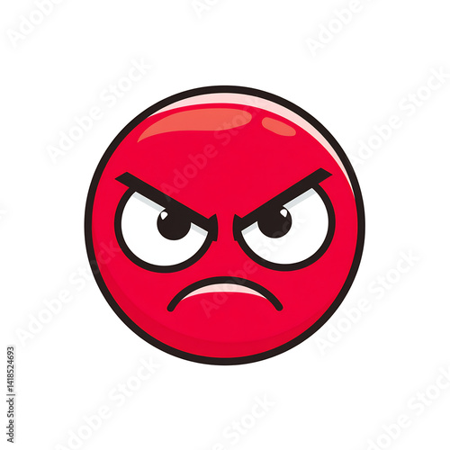 Red angry face emoji