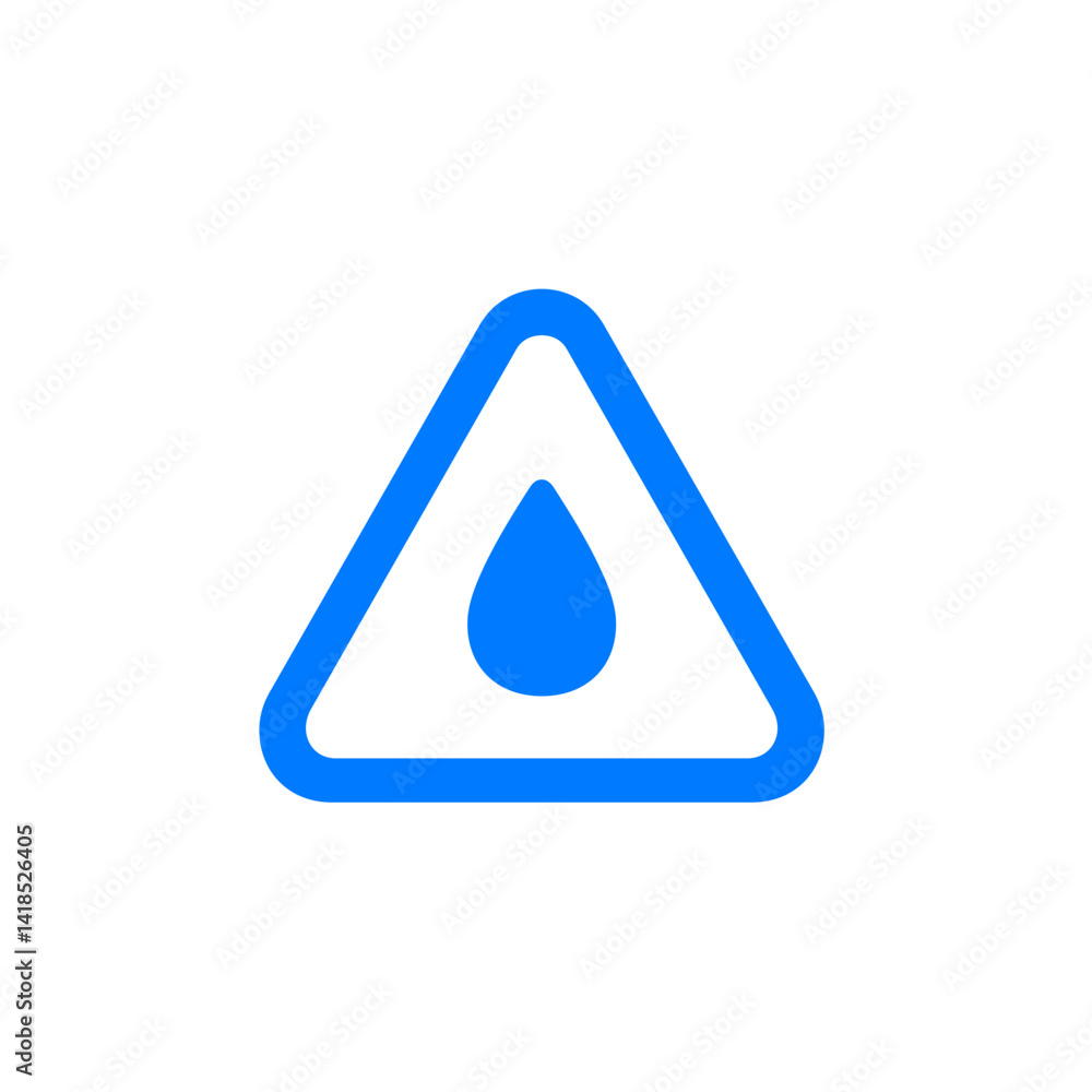 Warning Drop Outline Icon Warning Drop Outline Icon