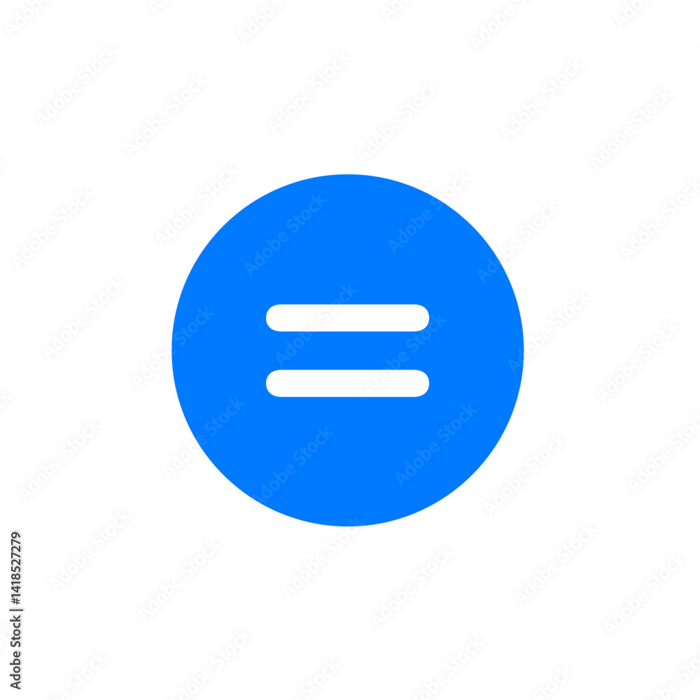Filled Circle Equal Sign Icon Filled Circle Equal Sign Icon