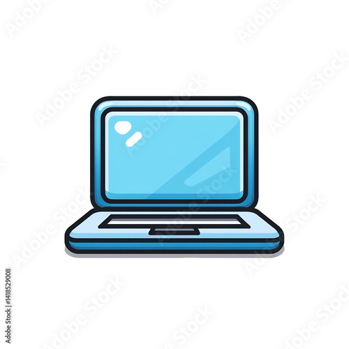 Blue laptop emoji
