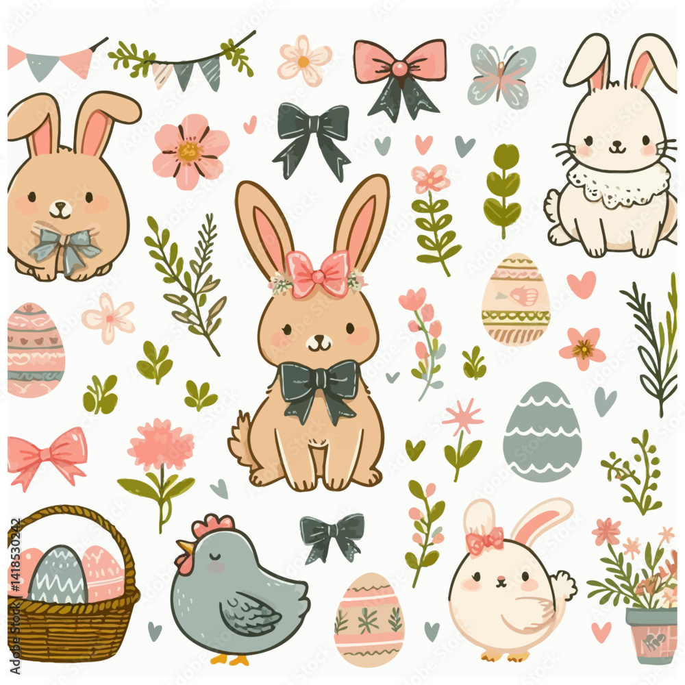 easter seamless pattern vector easter seamless pattern vector