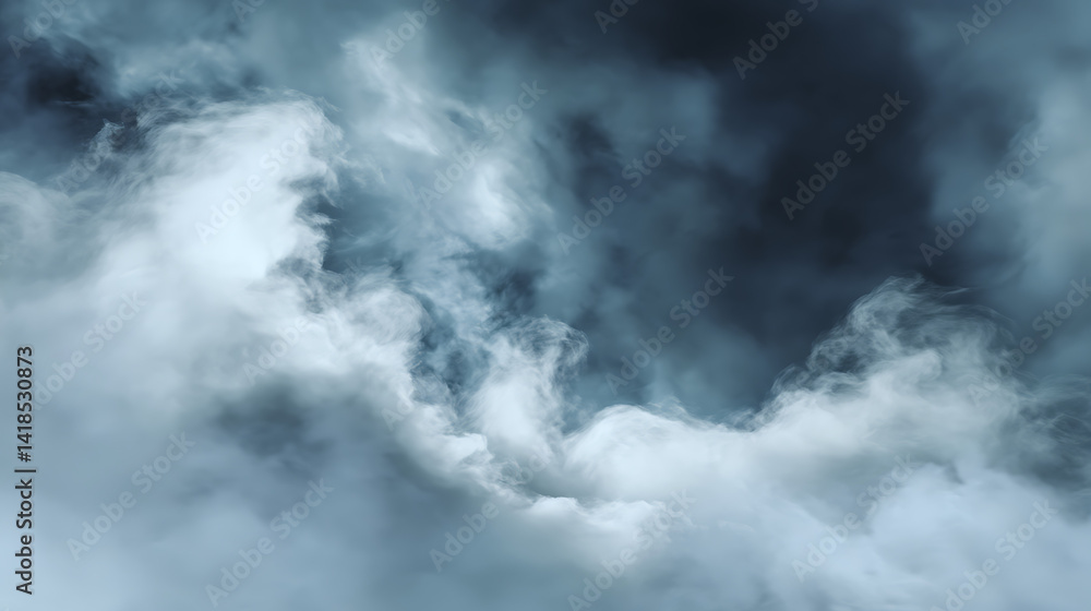 Dramatic sky filled with swirling clouds and fog Dramatic sky filled with swirling clouds and fog