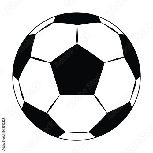 soccer ball icon, soccer sign, sport symbol. vector illustration