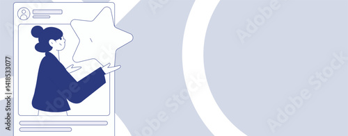 Virtual characters social communication concept business flat vector hand drawn illustration
