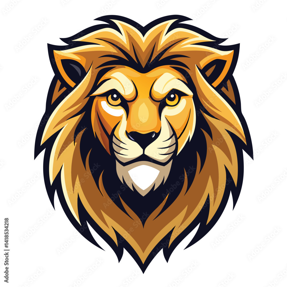 Obraz premium Majestic lion head graphic