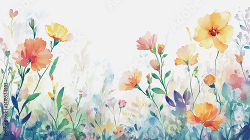 Wallpaper Mural Elegant wedding invitation card background . Minimal hand painted watercolor Gerbera flowers texture template background. Design for wedding, vip cover, poster, rsvp moderncard.Valentine's Day

 Torontodigital.ca