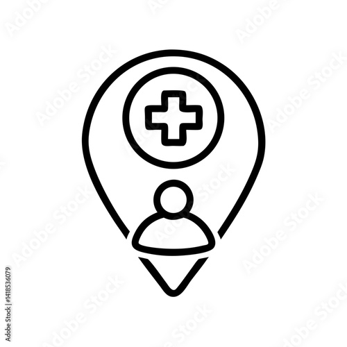 Healthcare Iconography Urban Medical Facility Design with Informative Digital View