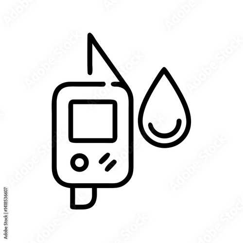 Monitoring Diabetes Iconic Blood Glucose Meter in Home Setting for Health Awareness