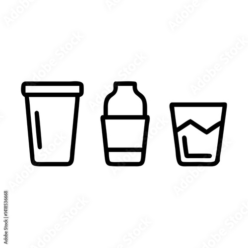 Mixology Icon Showcase Urban Bar Digital Illustration Modern Setting Close-Up Creativity Unleashed