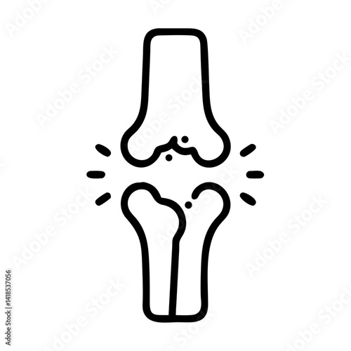 Knee Joint Icon Anatomy Illustration Healthcare Medical Environment Educational Concept