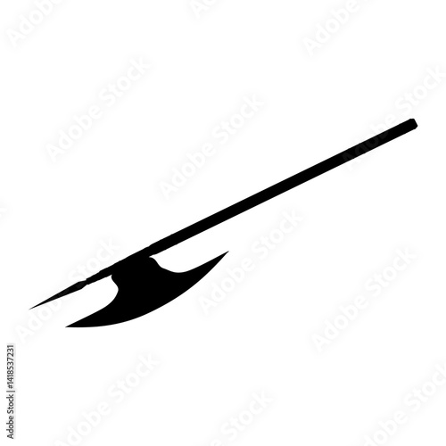 axe with a log