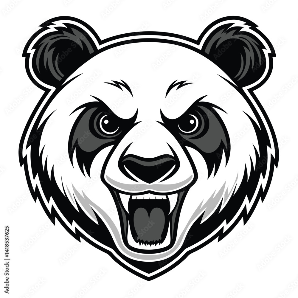 Angry Panda Head Graphic Angry Panda Head Graphic