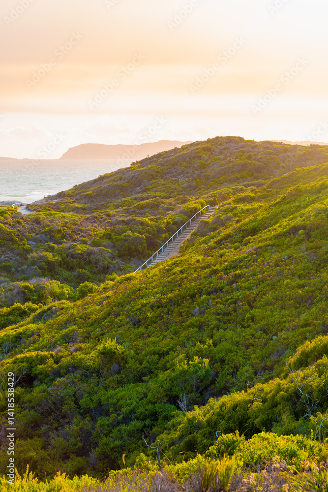 Obraz premium Landscape with mountains and sea