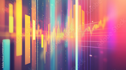 Abstract Financial Stock Chart Background Texture Wallpaper
