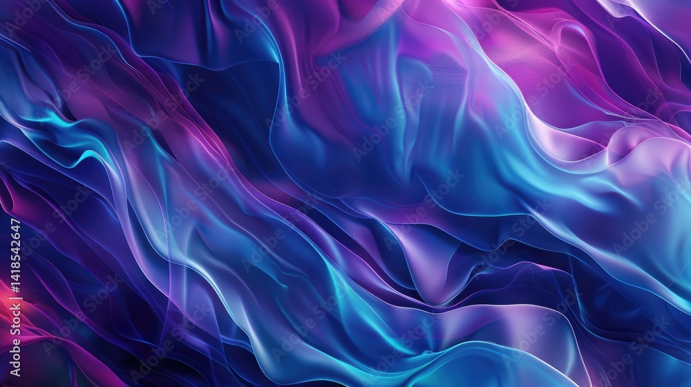 Obraz premium Abstract vivid colorful wave flowing express energetic texture. Seamless texture of vividness curve swirling convey sense of harmony and wonderful scene perfect for effect and graphic design. AIG61.