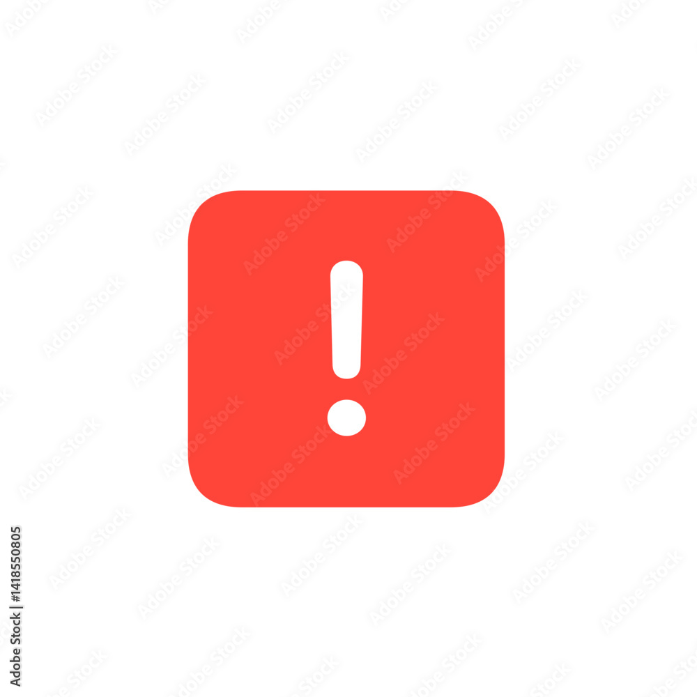 Filled Square Warning Icon Filled Square Warning Icon