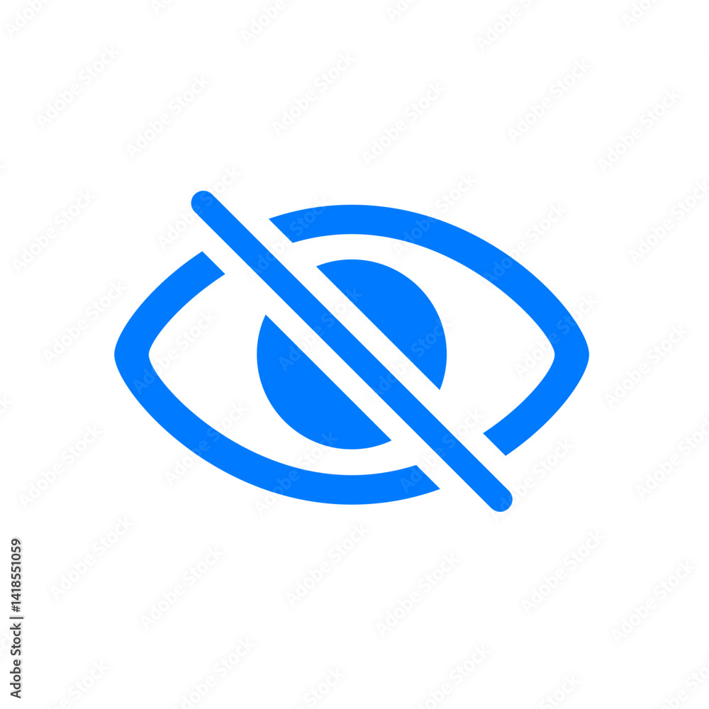 Outlined Hidden Eye Icon Outlined Hidden Eye Icon