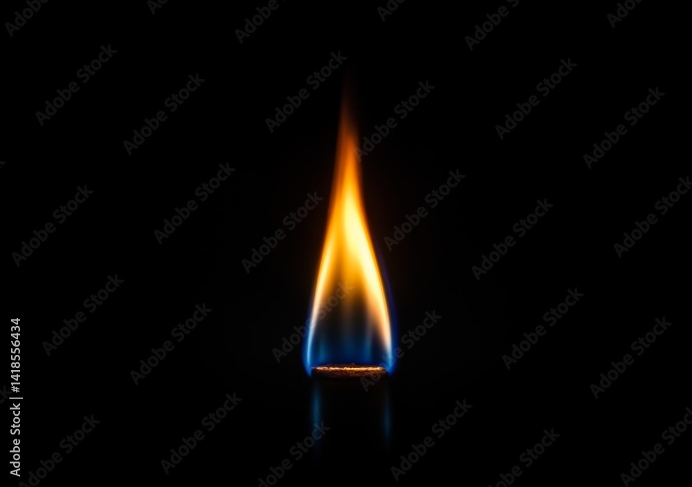 Close-Up of a Flame - Intense Fire Patterns on a Black Background Close-Up of a Flame - Intense Fire Patterns on a Black Background