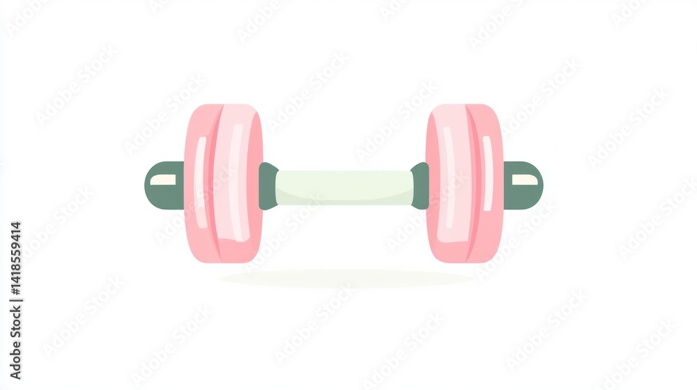 Obraz premium Pink dumbbell fitness workout gym exercise