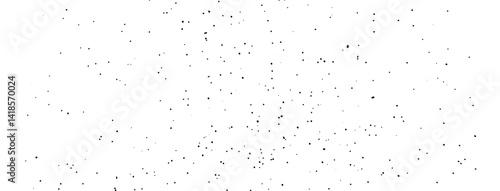 Dirt effect background. Vector paint splash splatter surface. Old rough grainy paper texture. Abstract black sparks on transparent bg. Tiny typographic particle noise. Retro sprinkled ink overlay