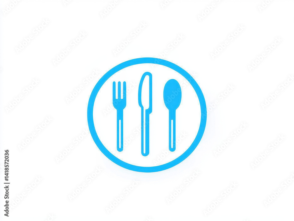 Dining utensils on plate Dining utensils on plate