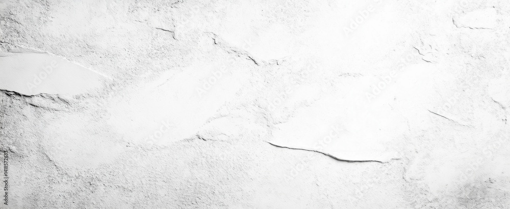 Fototapeta premium White concrete wall texture background with subtle grunge details, minimalistic black and white surface for design presentations