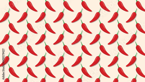 Cute spicy chili pattern background vector design