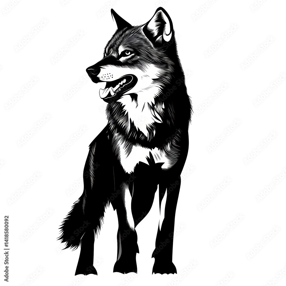 wolf isolated on white wolf isolated on white
