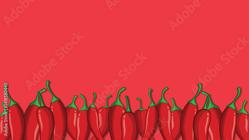 Chili peppers seamless pattern.