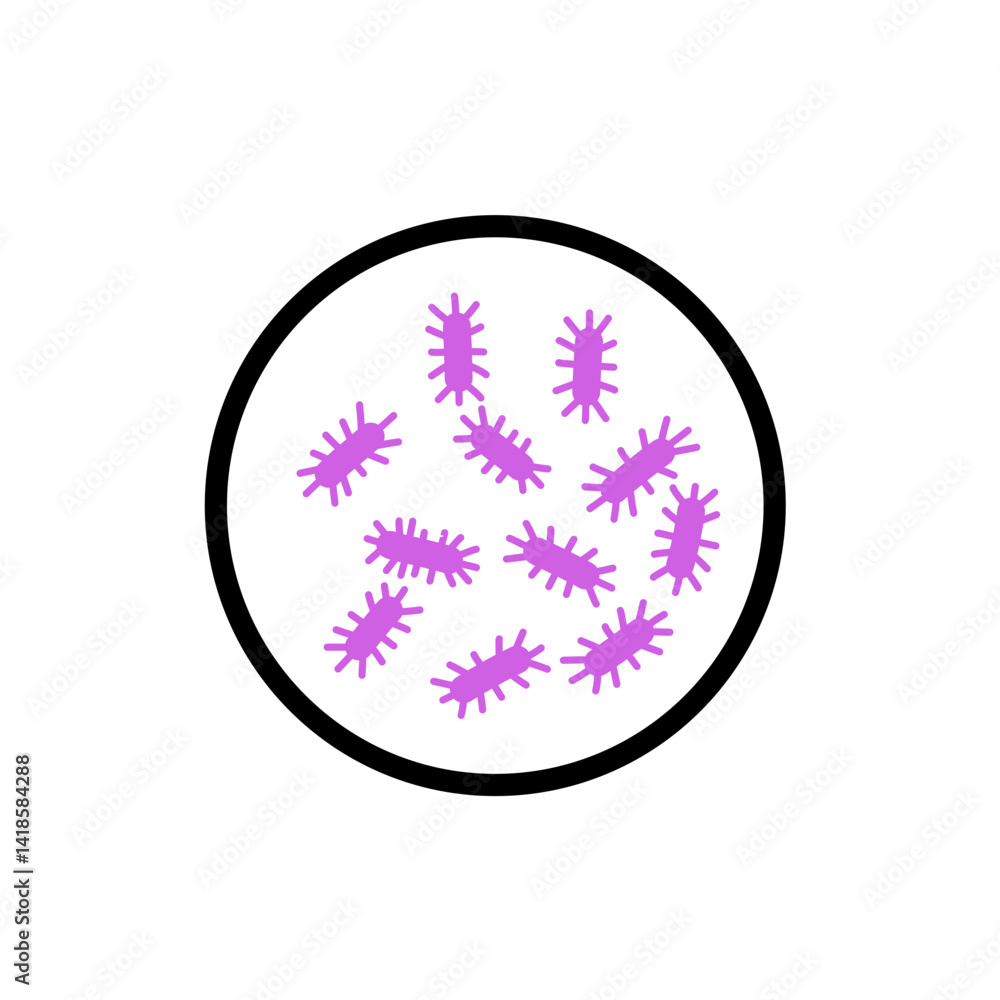 Obraz premium microorganisms under a microscope