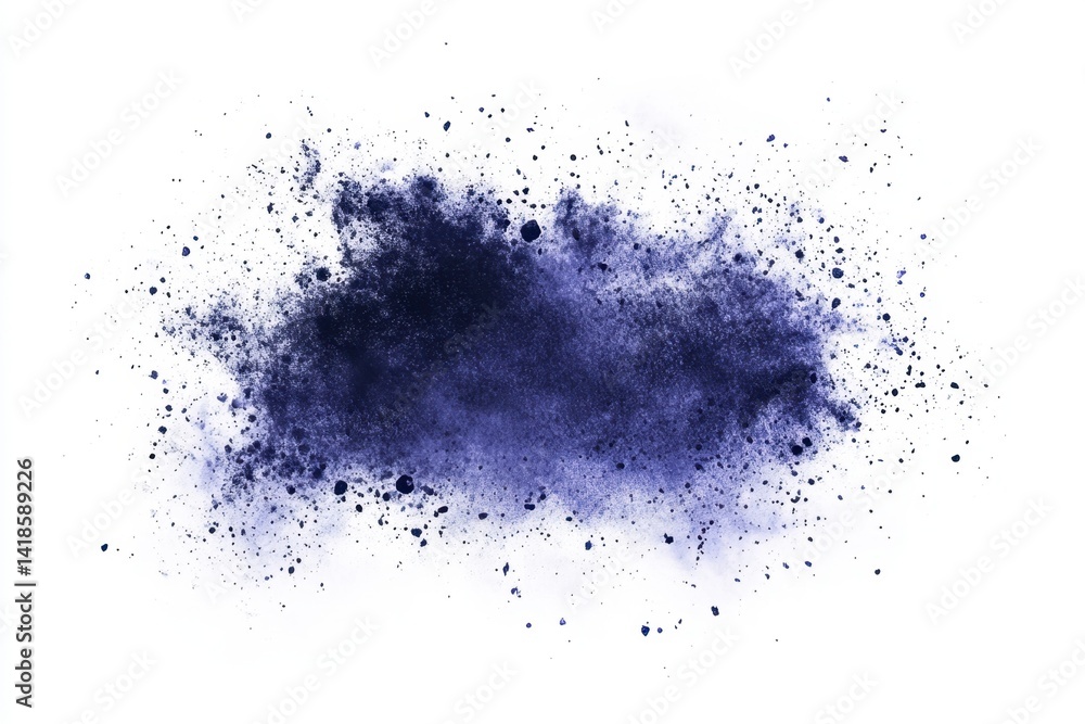 Vibrant Purple Dust Cloud with Dynamic Splashes and Textures Vibrant Purple Dust Cloud with Dynamic Splashes and Textures