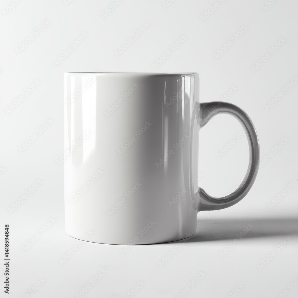 Blank White Mug - Customizable Mockup for Design Blank White Mug - Customizable Mockup for Design