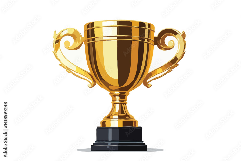 Fototapeta premium Golden trophy cup award