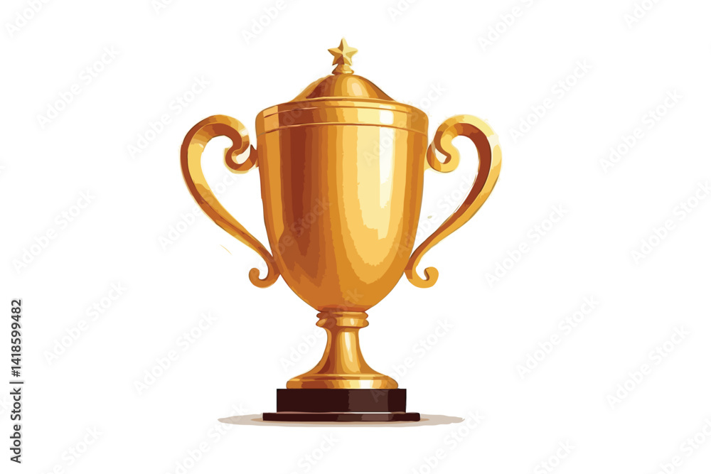 Fototapeta premium Golden trophy cup award