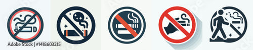 No Smoking silhouette icon
