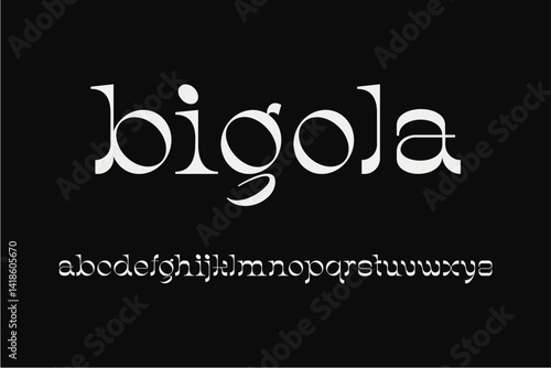 Retro title logo font vector