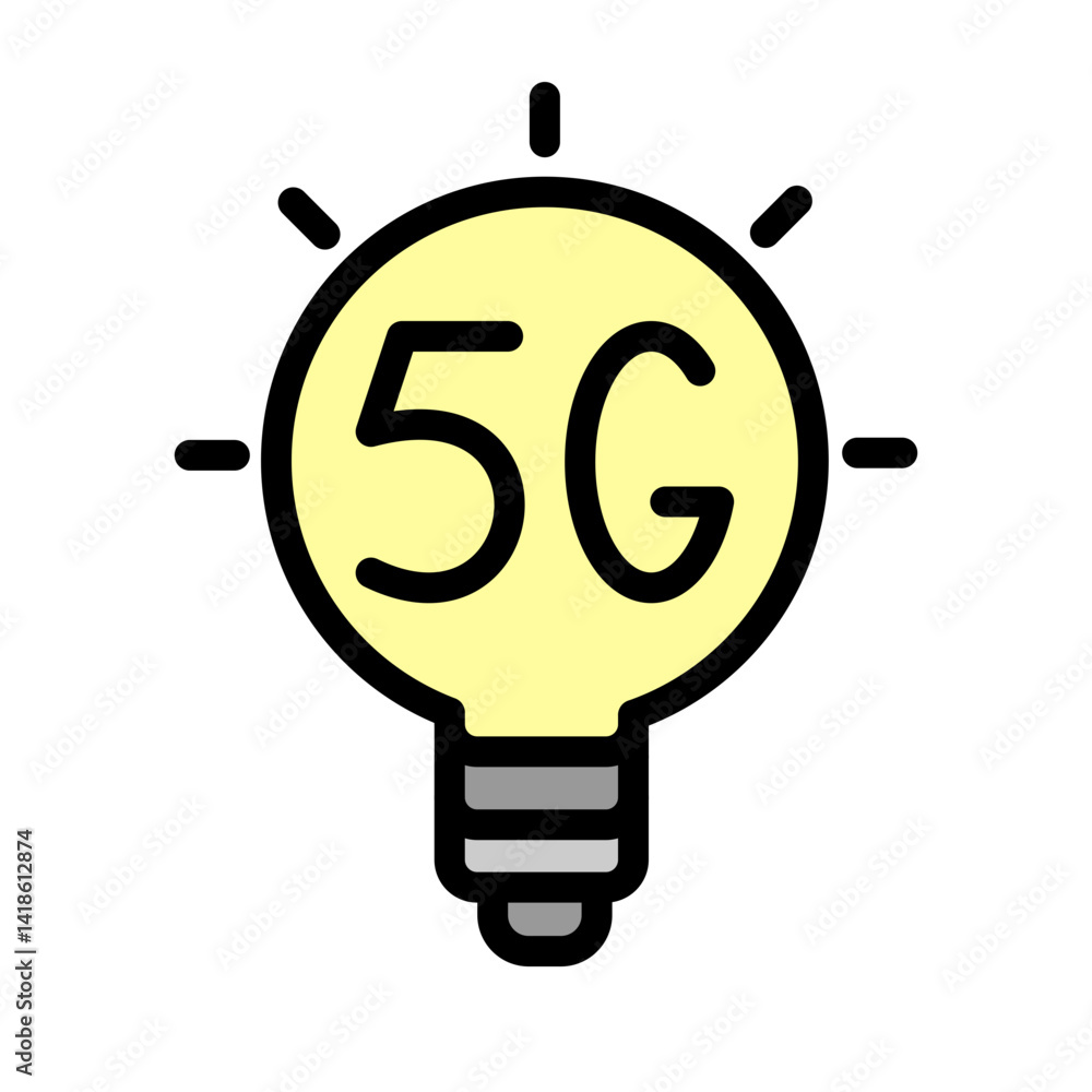 5G Innovation Vector Filled Icon Design 5G Innovation Vector Filled Icon Design