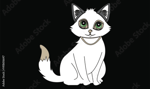 Cat emoji icon vector image.