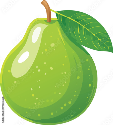 vector illustration of a guava