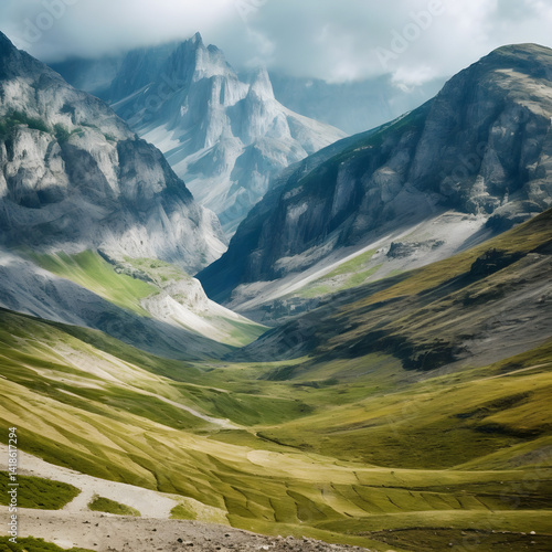 landscape with mountains