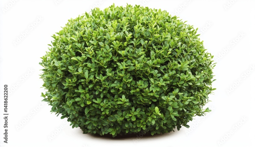 Obraz premium Lush Green Round Shrub Ideal for Landscaping and Garden Design