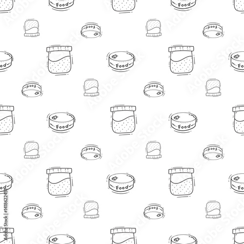 kitchen utensil pattern. kitchenware seamless pattern. doodle kitchen background