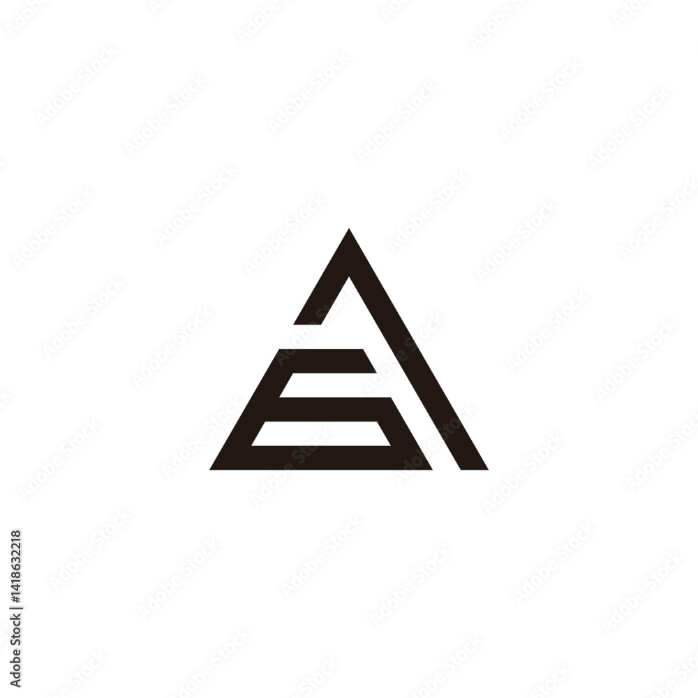 Number 6 and 1 triangle geometric symbol simple logo vector Number 6 and 1 triangle geometric symbol simple logo vector