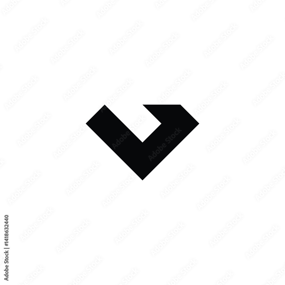Letter L diamond geometric symbol simple logo vector Letter L diamond geometric symbol simple logo vector