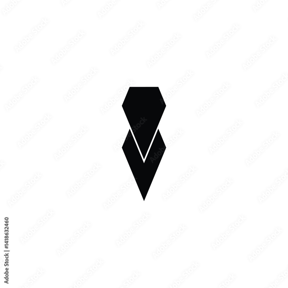 Letter v diamond geometric symbol simple logo vector Letter v diamond geometric symbol simple logo vector