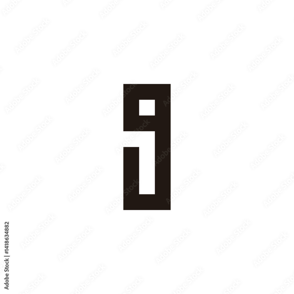 Letter gi rectangle geometric symbol simple logo vector Letter gi rectangle geometric symbol simple logo vector