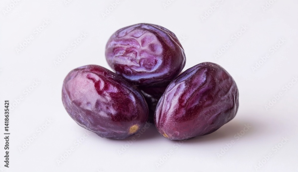 Ripe Dates on a White Background Perfect for Gourmet Cooking Ripe Dates on a White Background Perfect for Gourmet Cooking