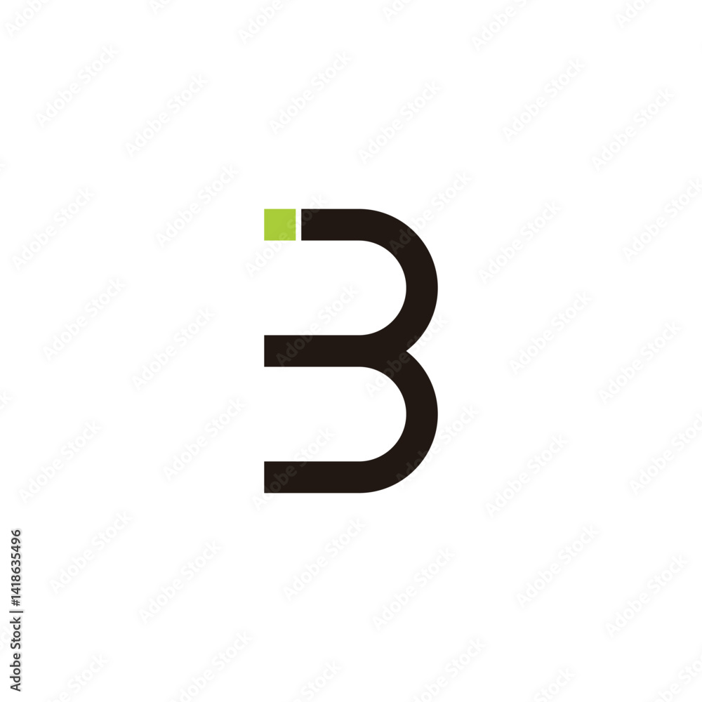 Number 3 dot simple geometric symbol simple logo vector Number 3 dot simple geometric symbol simple logo vector