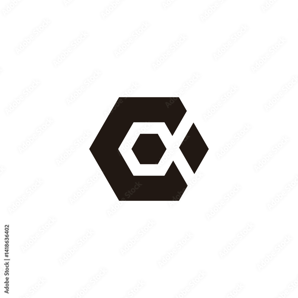 Letter C hexagon, gem geometric symbol simple logo vector Letter C hexagon, gem geometric symbol simple logo vector