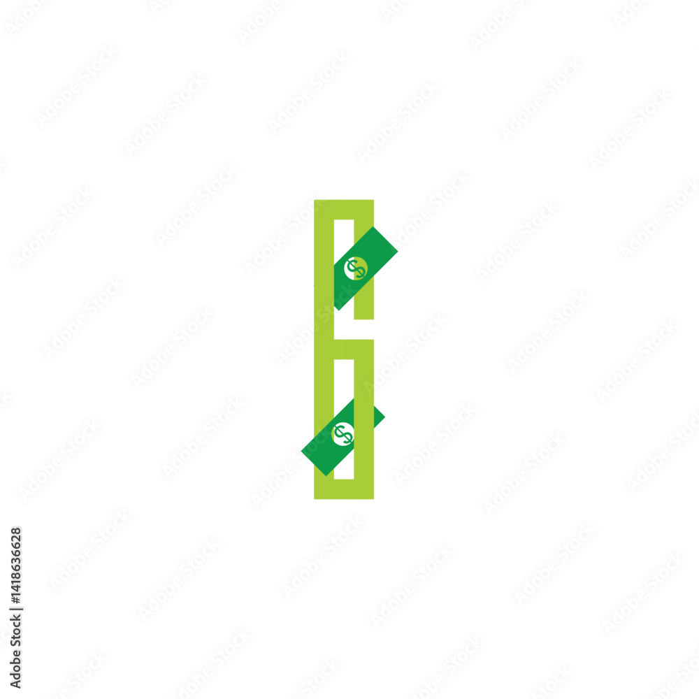 Number 6 money, dollar geometric symbol simple logo vector Number 6 money, dollar geometric symbol simple logo vector